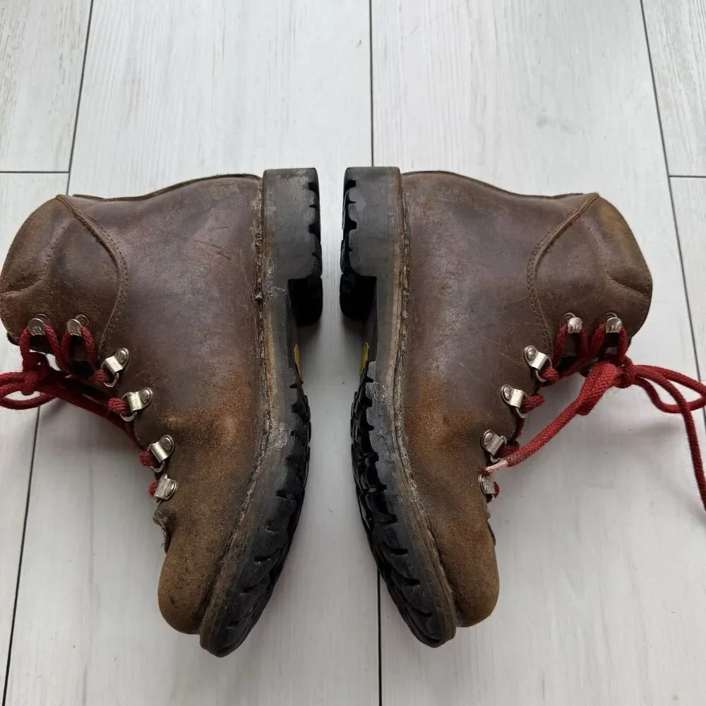 Vintage Raichle Men's Size 6 M Swiss Leather Hiking Mountaineering Boots Fair